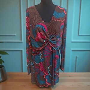 bisou bisou long sleeve dress Demi Velvet Bodycon One-Shoulder Mock Neck Mini Dress Bisou Bisou
